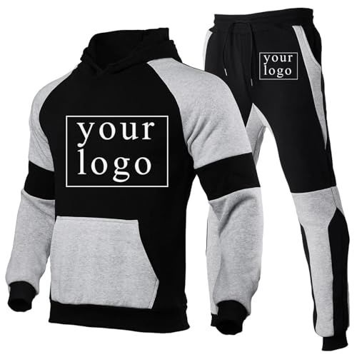 Tuboshu Benutzerdefinierte Hoodie Sweatshirt Personalisierte Männer Frauen DIY Logo/Text/Bild Jogging Hose Set Lässig Patchwork Pullover und Jogginghose Color2,XXL Tuboshu Benutzerdefinierte Hoodie Sweatshirt Personalisierte Männer Frauen DIY Logo/Text/Bild Jogging Hose Set Lässig Patchwork Pullover und Jogginghose Color2,XXL von Tuboshu