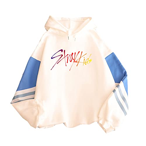 Tuboshu Harajuku KPOP Straykids Stray Kids Kapuzenpullover Damen Hoodies Sweatshirt Patchwork Langarm Pullover Top von Tuboshu