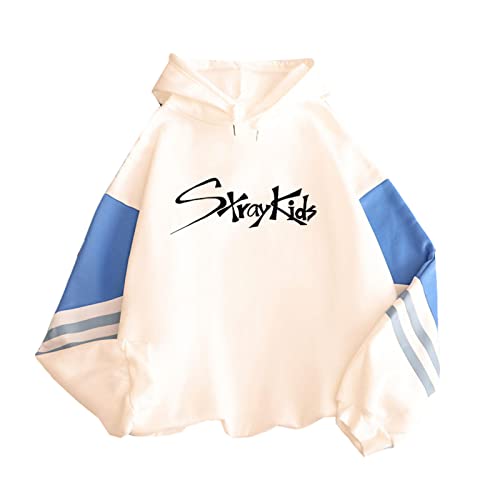 Tuboshu Harajuku KPOP Straykids Stray Kids Kapuzenpullover Damen Hoodies Sweatshirt Patchwork Langarm Pullover Top von Tuboshu