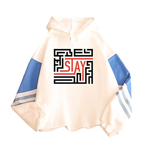 Tuboshu Harajuku KPOP Straykids Stray Kids Kapuzenpullover Damen Hoodies Sweatshirt Patchwork Langarm Pullover Top von Tuboshu