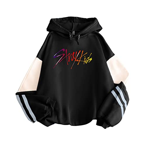 Tuboshu Harajuku KPOP Straykids Stray Kids Kapuzenpullover Damen Hoodies Sweatshirt Patchwork Langarm Pullover Top von Tuboshu