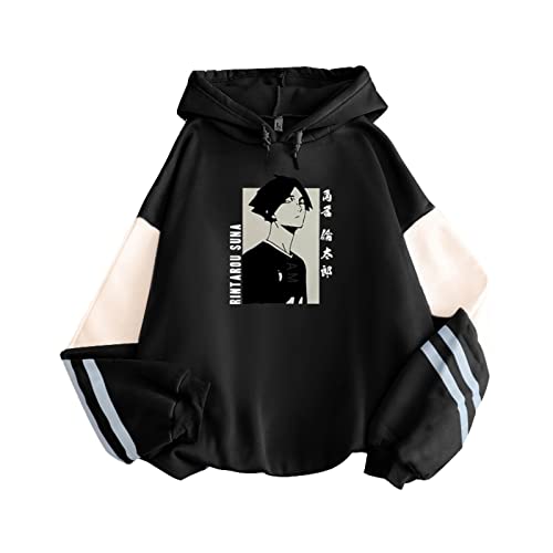 Tuboshu Japanischen Anime Haikyuu Harajuku Rintarou Suna Manga Hoodies Inarizaki Volleyball Club Männer Übergroßen Langarm Sweatshirts von Tuboshu