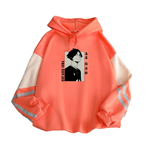 Tuboshu Japanischen Anime Haikyuu Harajuku Rintarou Suna Manga Hoodies Inarizaki Volleyball Club Männer Übergroßen Langarm Sweatshirts von Tuboshu