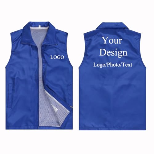 Tuboshu Weste mit Individuellem Logo Personalisierte Jacke Mantel Ihr Eigenes Design Foto/Text Druck Dünne Sommer Weste Herren Damen Arbeitskleidung Uniformen Oberbekleidung Oberteile Color7,M Tuboshu Weste mit Individuellem Logo Personalisierte Jacke Mantel Ihr Eigenes Design Foto/Text Druck Dünne Sommer Weste Herren Damen Arbeitskleidung Uniformen Oberbekleidung Oberteile Color7,M von Tuboshu
