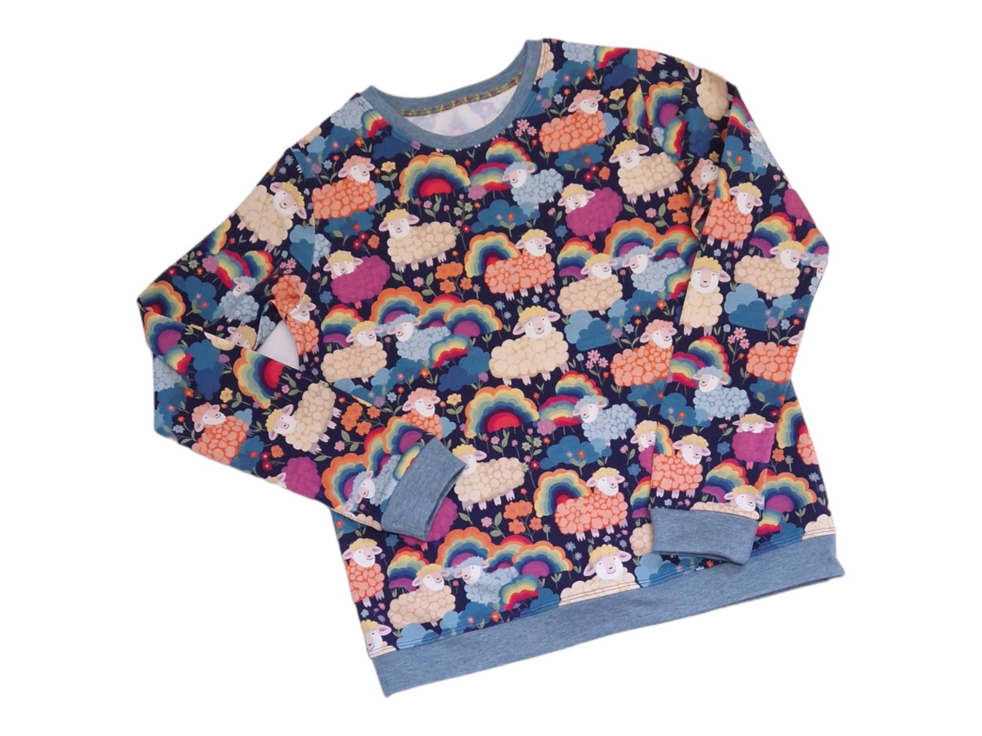 Bio-Baumwolle Schaf Tshirt, Regenbogen Baby Und Kinder T-Shirt, Unisex Kleidung, Geschenk Für Bauernhof Tier Liebhaber, Niedlicher Druck von TubsTogs
