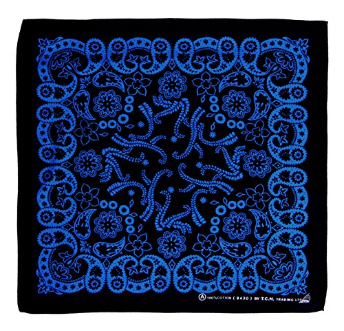 Tuch Schwarz Blau Kopftuch Bandana Halstuch Biker Sport Kopfbedeckung von Tuch