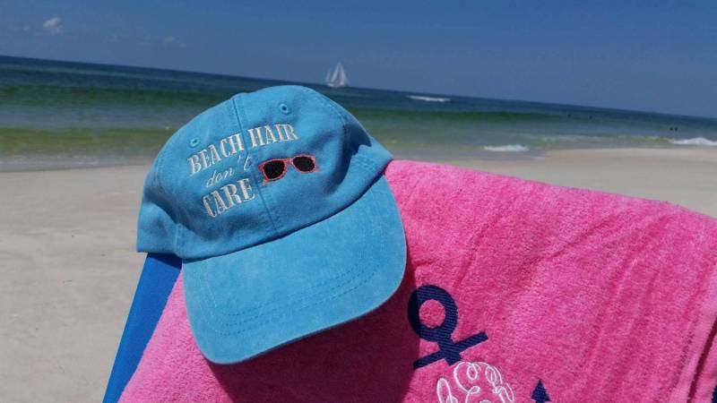 Beach Hair Don't Care Baseball Mütze Beach Hair Don't Care Baseball Mütze von TuckersTinyThreads