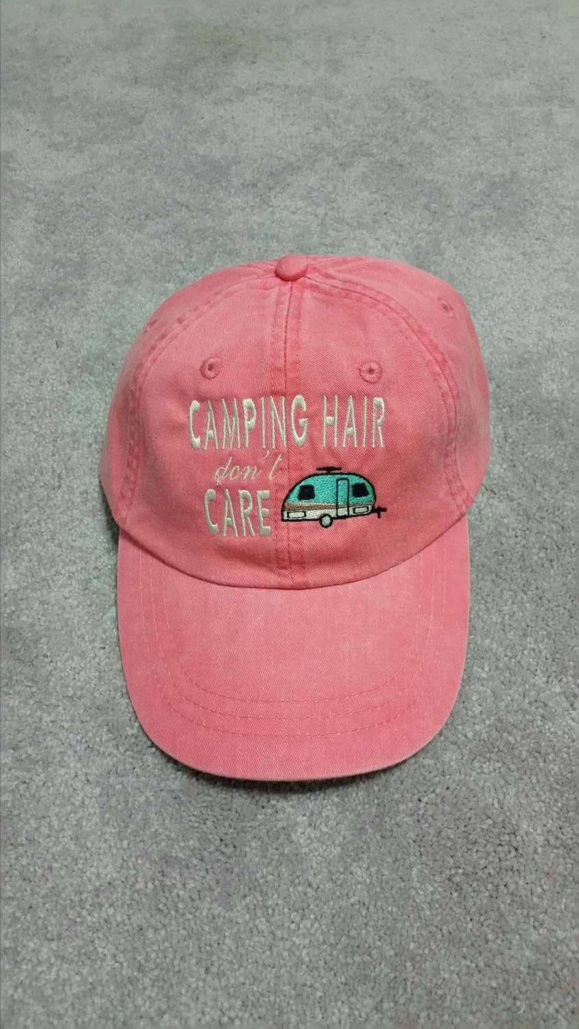 Camping Haar Keine Sorge Baseball Mütze Camping Haar Keine Sorge Baseball Mütze von TuckersTinyThreads