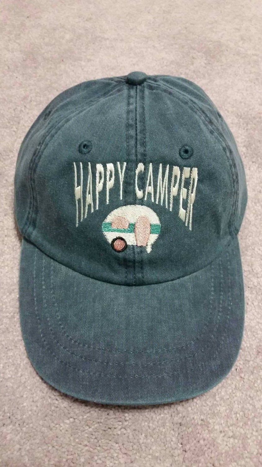 Happy Camper Baseball Mütze Happy Camper Baseball Mütze von TuckersTinyThreads
