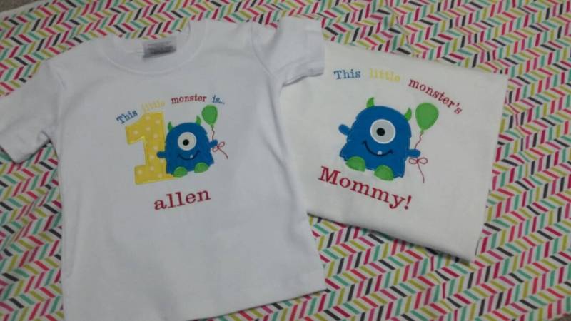 Mama Und Ich Applikation Monster Geburtstagsshirt Mama Und Ich Applikation Monster Geburtstagsshirt von TuckersTinyThreads