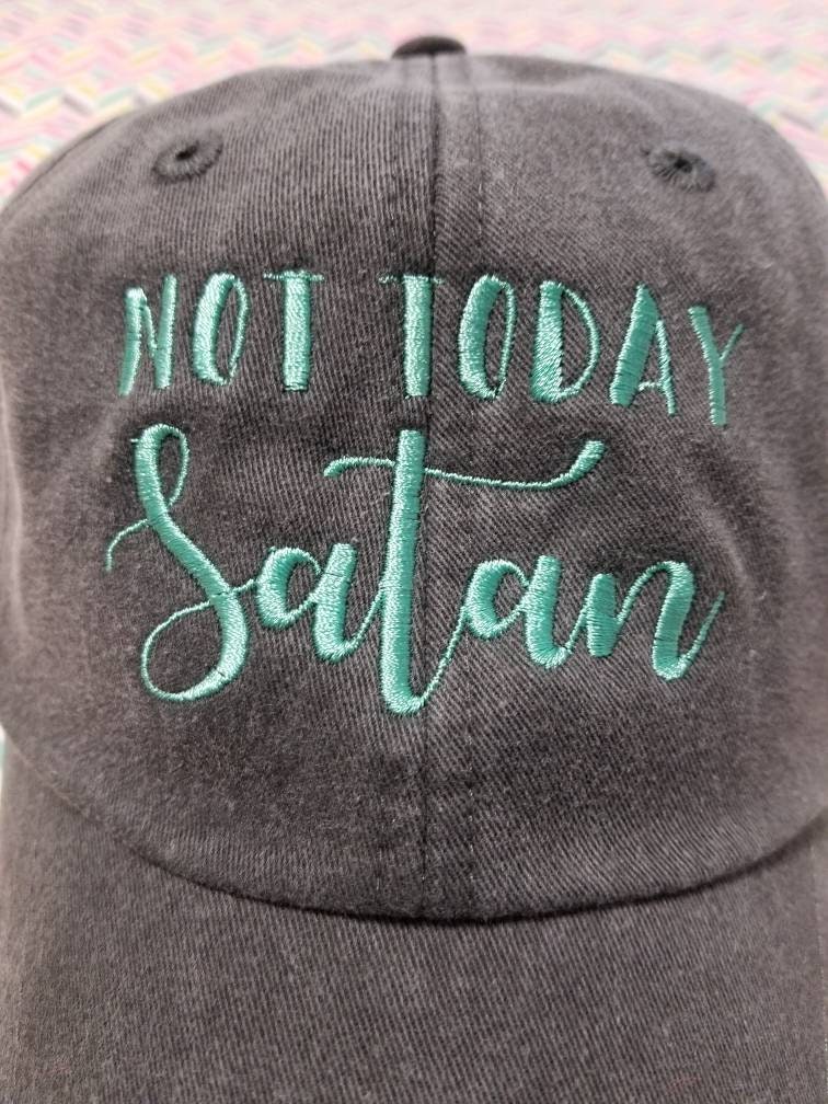 Nicht Heute Satan Baseball Hut Nicht Heute Satan Baseball Hut von TuckersTinyThreads