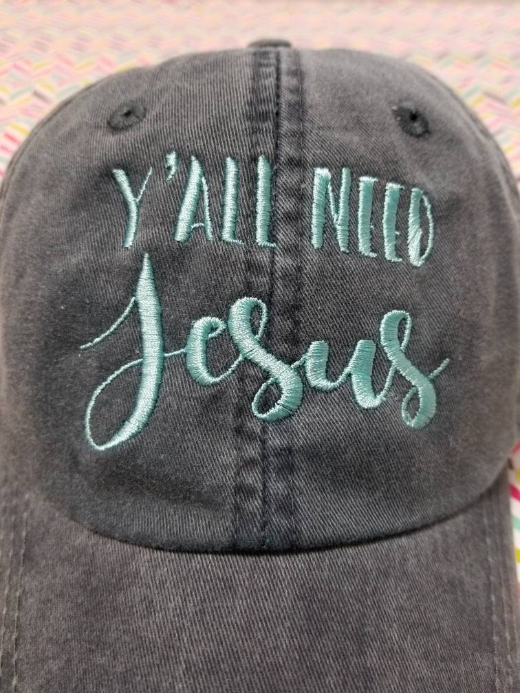 Y'all Need Jesus Baseball Hut Y'all Need Jesus Baseball Hut von TuckersTinyThreads
