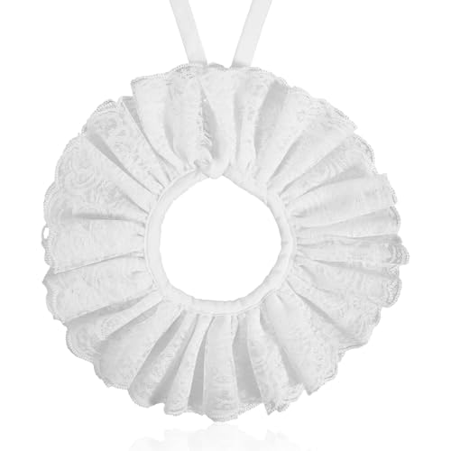 Tucnoeu 1pc Rüschen Kragen, Doppelschicht Spitzenschichtung Falsche Kragen, Abnehmbare Renaissance Clown Cragen für Karneval Maskerades Partys Themat von Tucnoeu