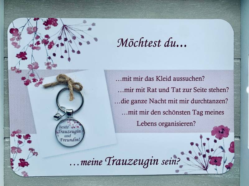 Möchtest Du Meine Trauzeugin Sein? Trauzeuginfrage von TueddelkramDesign