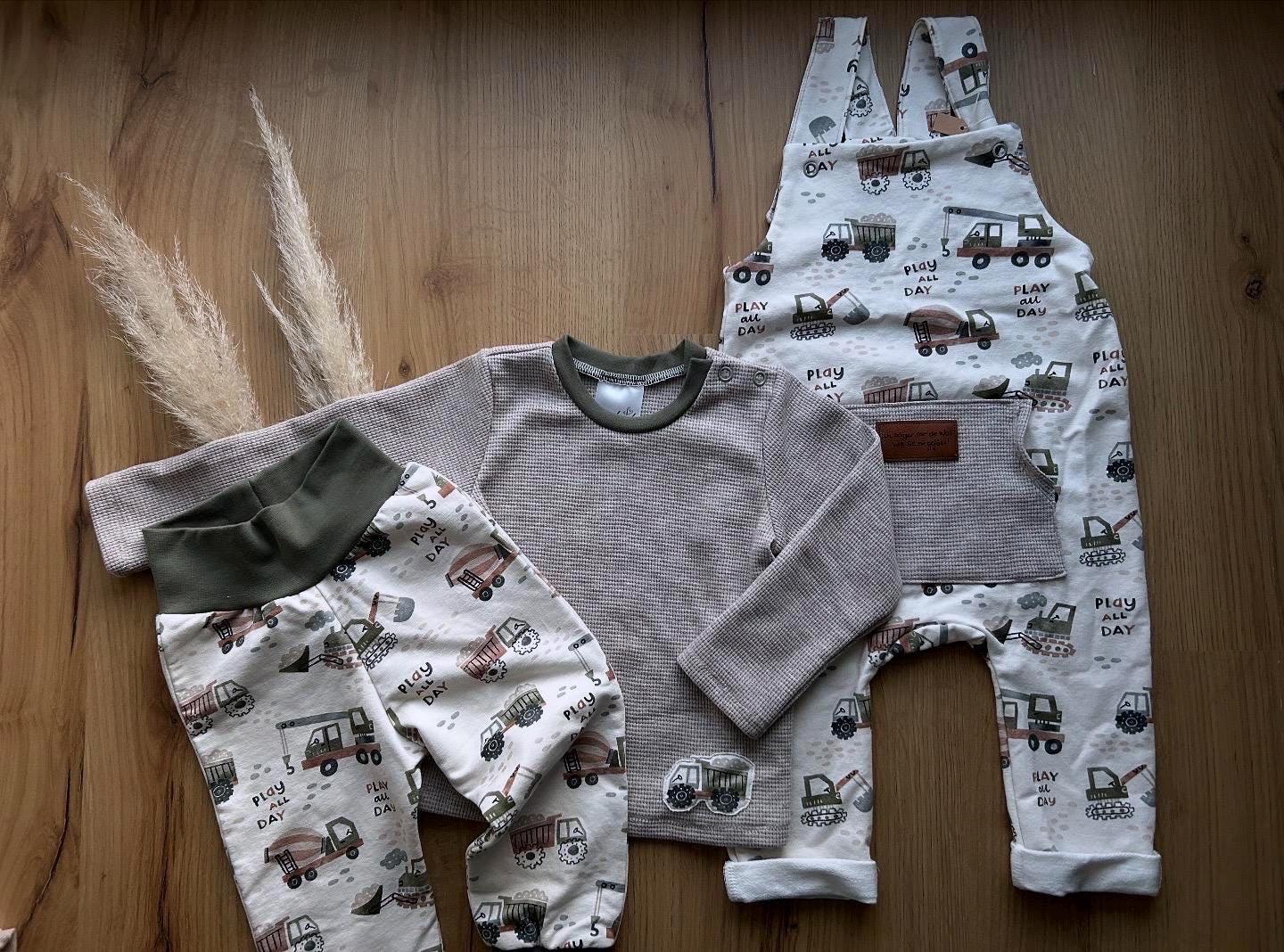 Set Baby Kleinkind Latzhose, Shirt, Pumphose Baustelle - Sofortkauf Größe 80/86 von Tuedelkiste