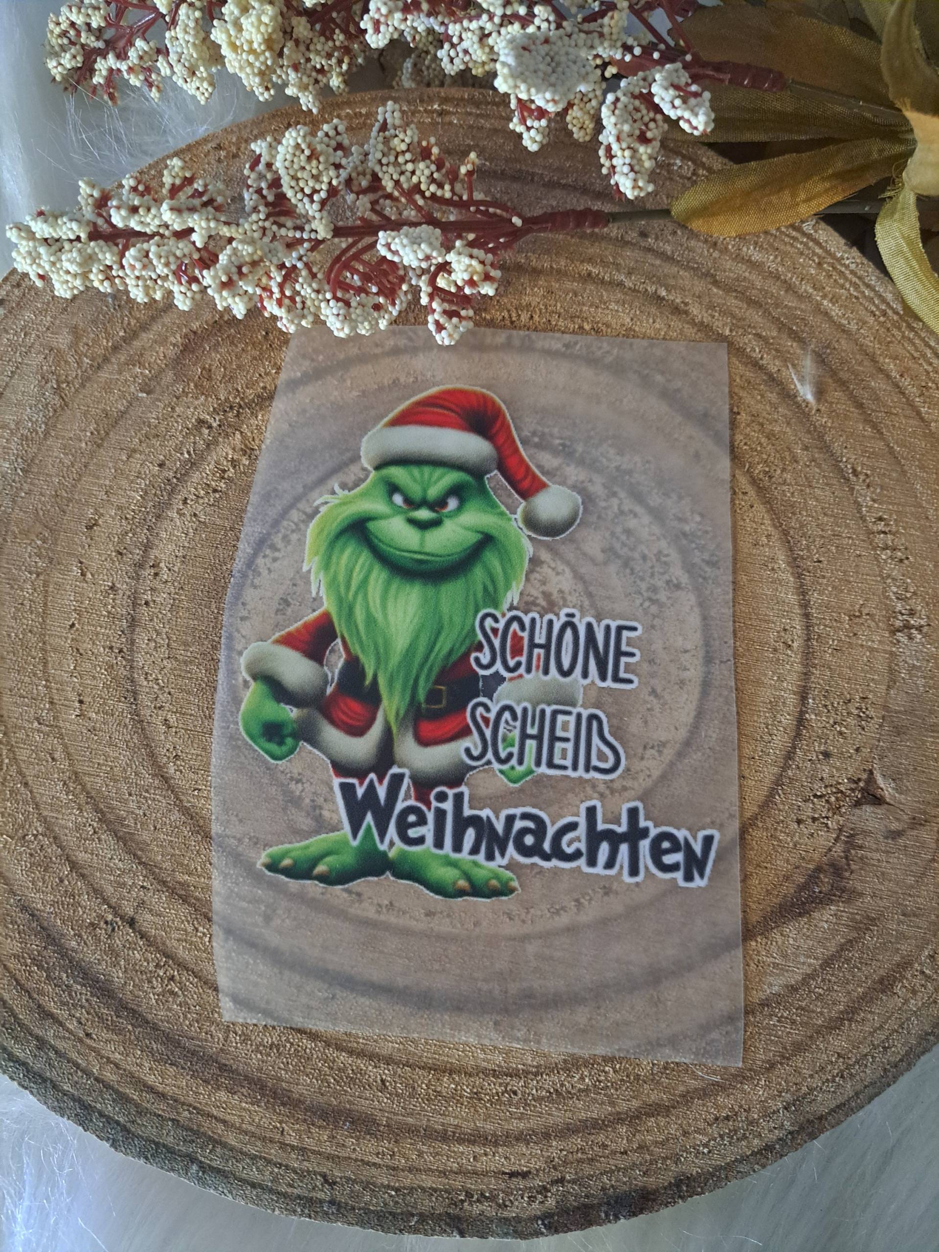 Bügelbild Grinch Schöne Scheiß Weihnachten von TuedeltrineHandMade