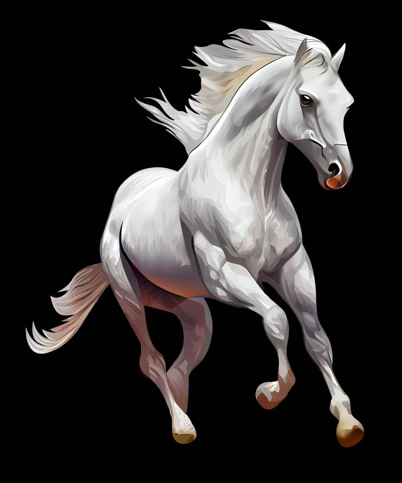 Bügelbild Weißes Pferd von TuedeltrineHandMade