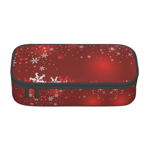 Tuehbsvo Weihnachts-Federmäppchen mit großem Fassungsvermögen, Reißverschluss, Federmäppchen für Schule, Büro, Studenten, Teenager, Frauen, Männer, Geschenke von Tuehbsvo