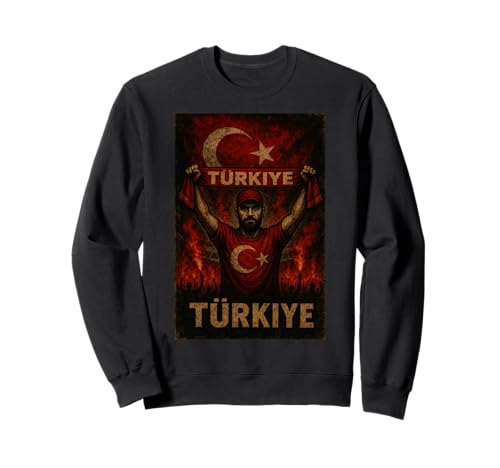 Türkiye T-Shirt Türken Ultras Fahne Fans Herren Türkei Sweatshirt Türkiye T-Shirt Türken Ultras Fahne Fans Herren Türkei Sweatshirt von Türkei Fans & Patrioten Shop IBK