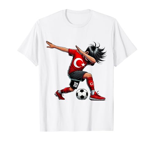 Türkei Fußballspieler Kind Trikot Flagge Fußballfan T-Shirt Türkei Fußballspieler Kind Trikot Flagge Fußballfan T-Shirt von Türkei Fußball Fan Kinder Design
