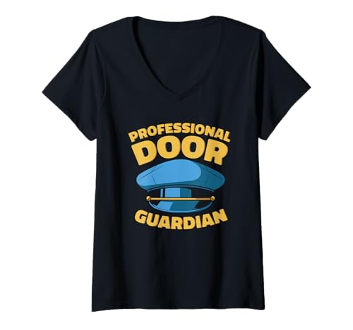 Damen Türsteher - Eventschutz Zugangskontrolle Türsteher T-Shirt mit V-Ausschnitt Damen Türsteher - Eventschutz Zugangskontrolle Türsteher T-Shirt mit V-Ausschnitt von Türsteher Geschenke & Ideen