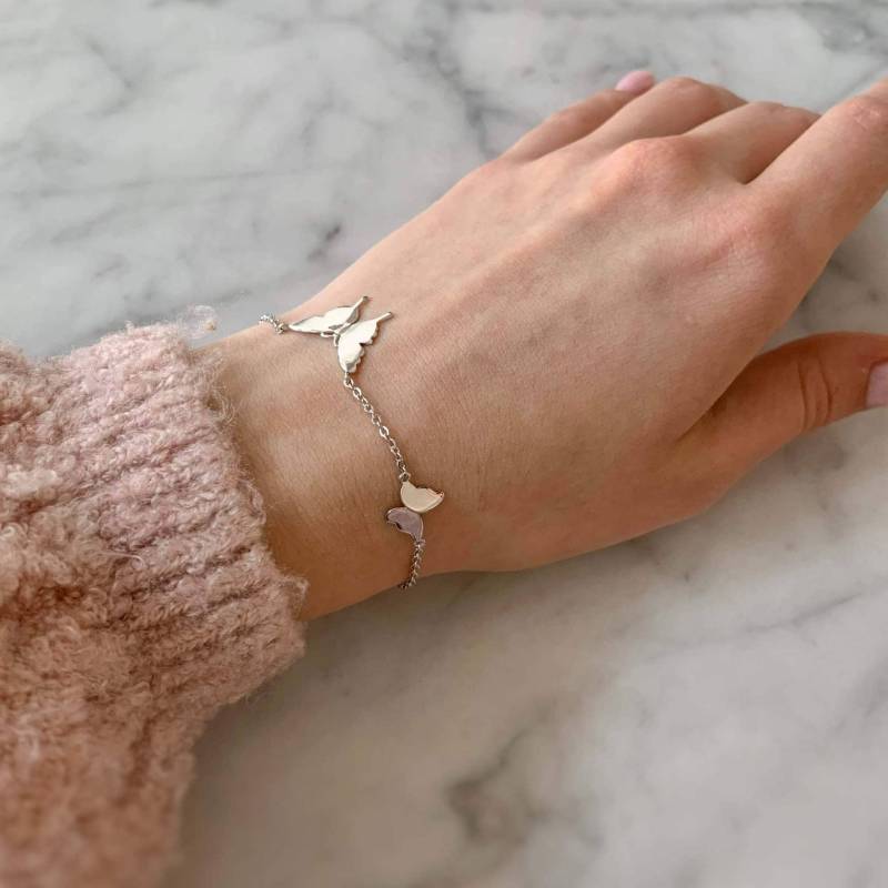Armband Elegantes Schmetterling Aus Sterling Silber 925 in Verschiedenen Farben von TuesbelleSchmuck