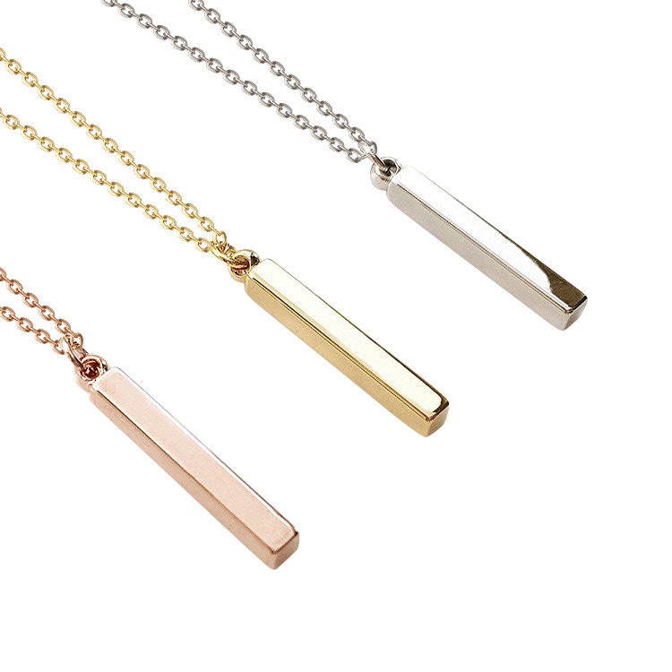 Kette 3-D Bar Ohne Gravur Verschiedene Farben von TuesbelleSchmuck