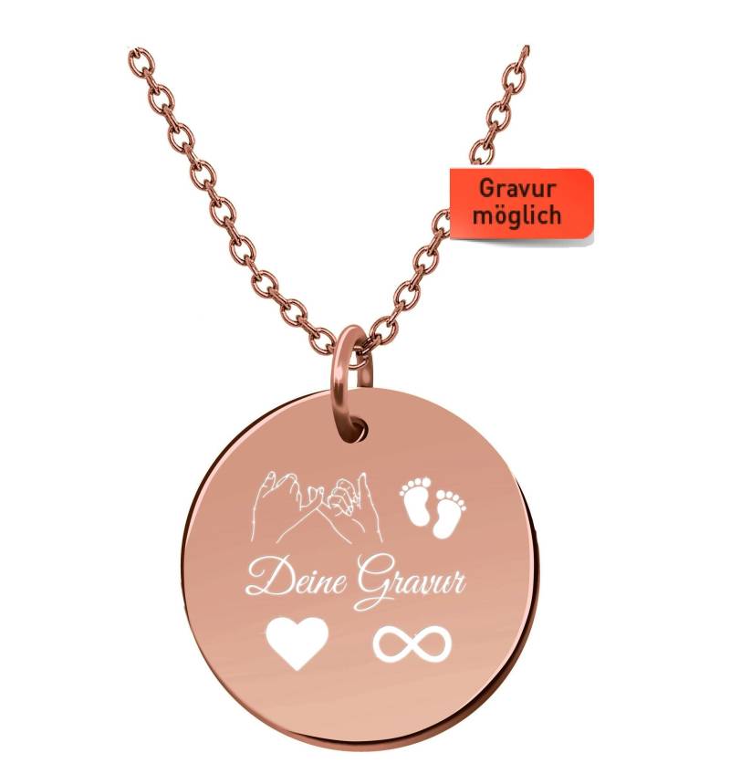 Kette Je T'aime Mit Persönlicher Gravur in Verschiedenen Farben von TuesbelleSchmuck