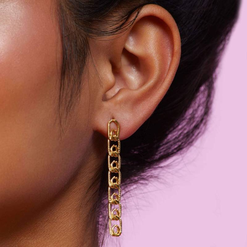 Ohrringe Wasserfall Vergoldet, Edelstahl 18 Karat Stylisch Und Auffällig, Wasserfest Hochwertig Ohrringe Wasserfall Vergoldet, Edelstahl 18 Karat Stylisch Und Auffällig, Wasserfest Hochwertig von TuesbelleSchmuck