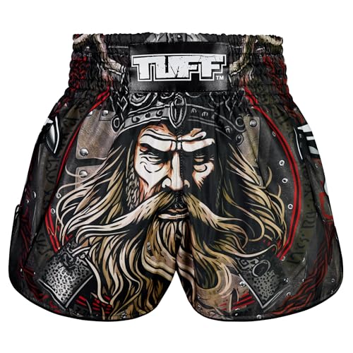 Tuff Sport Muay Thai Boxshorts Retro Shorts Classic Slim Cut MMA Kickboxen Workout Set Training, Tuf-rms120-brn, Small von Tuff Sport