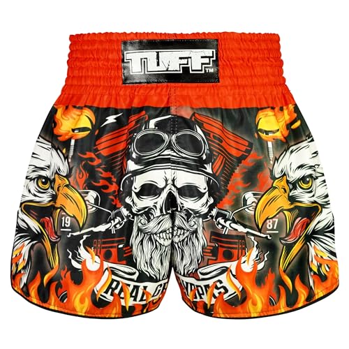 Tuff Sport Muay Thai Boxshorts Retro Styles Classic Slim Cut MMA Kickboxen Workout Set, Tuf-rms108-rot, XX-Large von Tuff Sport