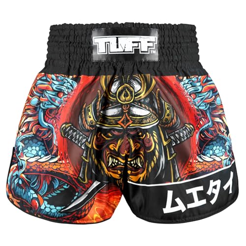 Tuff Sport Muay Thai Boxshorts Retro Styles Classic Slim Cut MMA Kickboxen Workout Set Kleidung Training, Tuf-rms103-org, X-Large von Tuff Sport