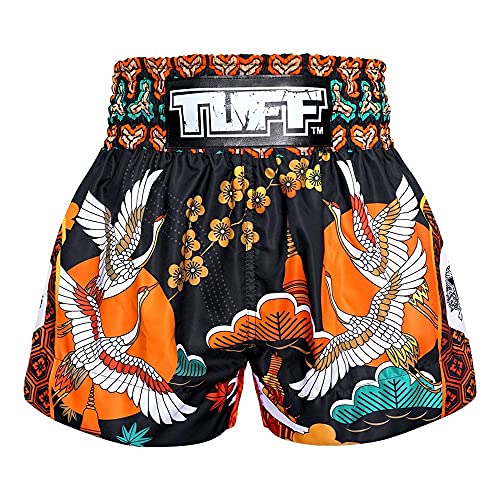 Tuff Sport Muay Thai Shorts Boxen Shorts Traditionelle Stile MMA Workout Kickboxen, Tuf-ms652-org, Klein von Tuff Sport