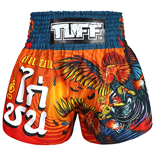 Tuff Sport Muay Thai Shorts Boxen Shorts Traditionelle Stile MMA Workout Kickboxen, Tuf-ms676-org, XX-Large von Tuff Sport