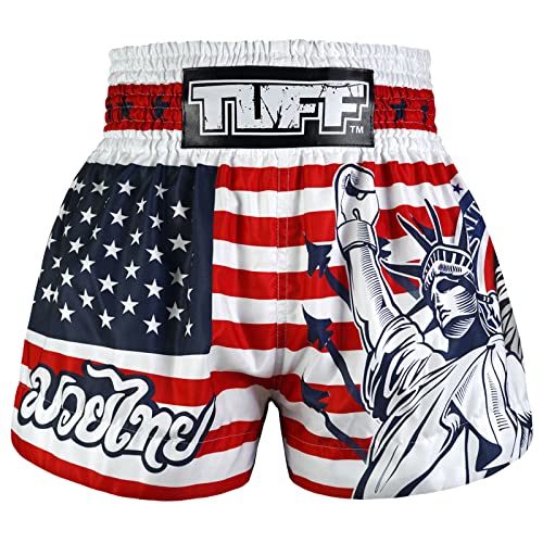 Tuff Sport Muay Thai Boxshorts MMA Kickboxen Traditionelle Nation-Shorts, Tuf-ms662-nvb, Mittel von Tuff Sport