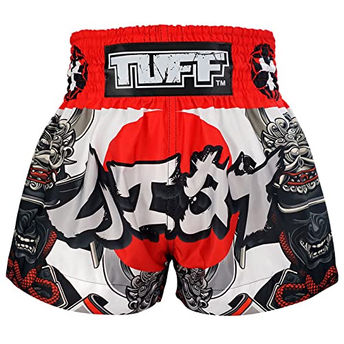 Tuff Sport Muay Thai Shorts Boxshorts Traditionelle Stile MMA Workout Kickboxen, Tuf-ms659-weiß, Mittel von Tuff Sport