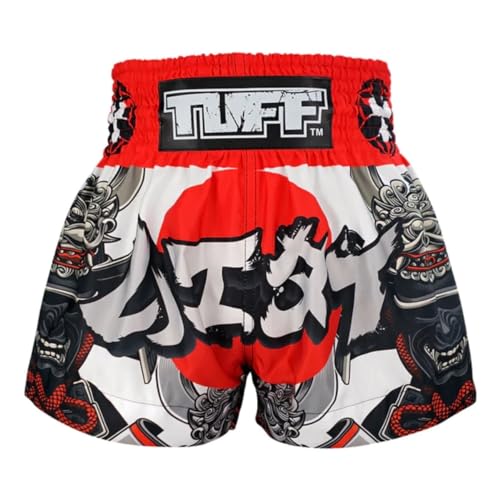 Tuff Sport Muay Thai-Shorts, Box-Shorts, traditionelle Stile, MMA, Workout, Kickboxen, Tuf-ms659-wht, Mittel von Tuff Sport