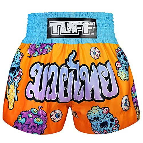 Tuff Sport Muay Thai Shorts Boxshorts Traditionelle Stile Workout Shorts MMA Kickboxen Kleidung, Tuf-ms681-org, Groß von Tuff Sport