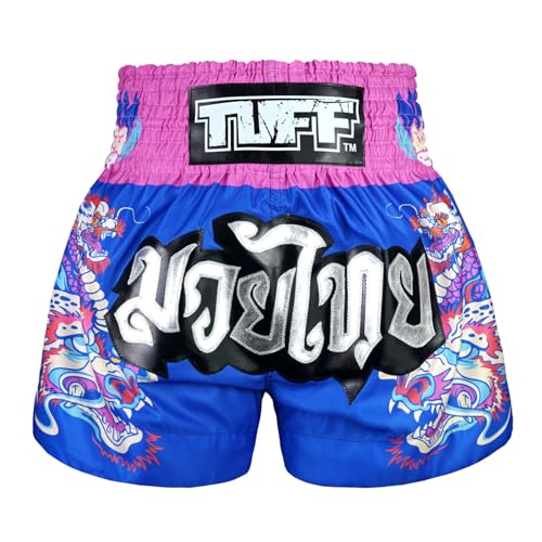 Tuff Sport Muay Thai-Shorts, Box-Shorts, traditionelle Stile, Workout-Shorts, MMA, Kickbox-Kleidung, Tuf-ms686-blu, Groß von Tuff Sport