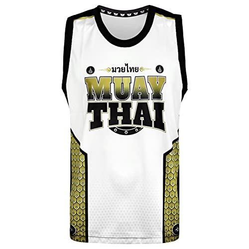 Tuff Sport Tank Top Muay Thai Boxing Vest Top Workout Shirt Sleeveless Gym Fitness Training (L, TUF-TT103) von Tuff Sport