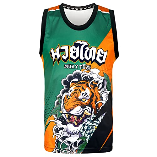 Tuff Sport Tank Top Muay Thai Boxen Weste Top Workout Shirt Ärmellos Gym Fitness Training, Tuf-tt107, XL von Tuff Sport