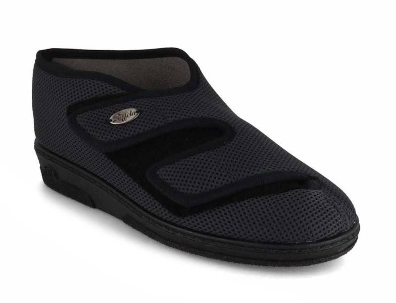 Tuffeln Damen Verbandschuhe Zwei-Schnaller Balsam Hausschuh elastischer Stretch von Tuffeln