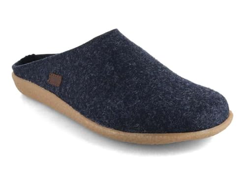 Tuffeln Hygge Filzpantoffeln Unisex vegane Hausschuhe mit Wechselfußbett und rutschfester Gummisohle, 37 von Tuffeln