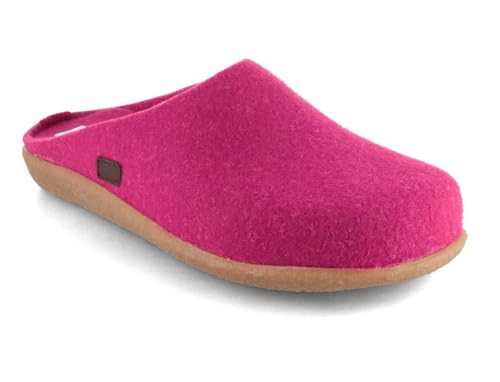 Tuffeln Hygge Filzpantoffeln Unisex vegane Hausschuhe mit Wechselfußbett und rutschfester Gummisohle, 37 von Tuffeln