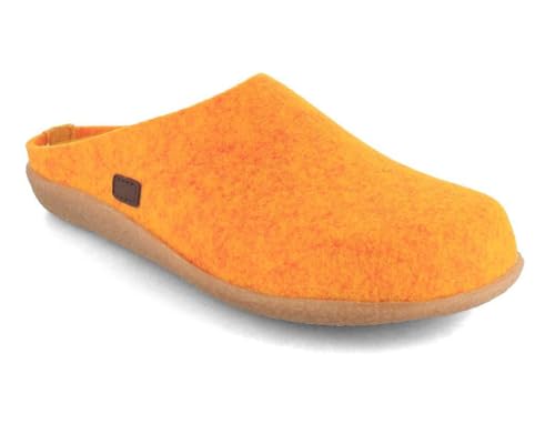 Tuffeln Hygge Filzpantoffeln Unisex vegane Hausschuhe mit Wechselfußbett und rutschfester Gummisohle, 38 von Tuffeln