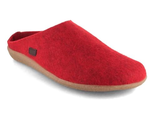 Tuffeln Hygge Filzpantoffeln Unisex vegane Hausschuhe mit Wechselfußbett und rutschfester Gummisohle, 41 von Tuffeln