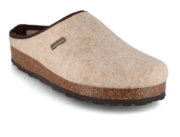 Tuffeln Vegane Hausschuhe im Tiroler Clogs Design - Unisex Filzpantoffeln mit Korkfußbett von Tuffeln