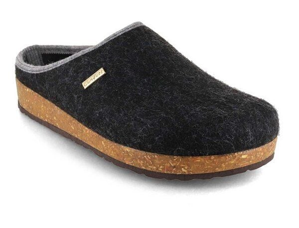 Tuffeln Vegane Hausschuhe im Tiroler Clogs Design - Unisex Filzpantoffeln mit Korkfußbett von Tuffeln
