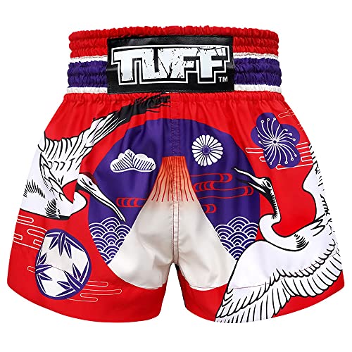 Tuff Muay Thai Shorts (TUF-MS639-Rot, Größe L) von Tuff Sport