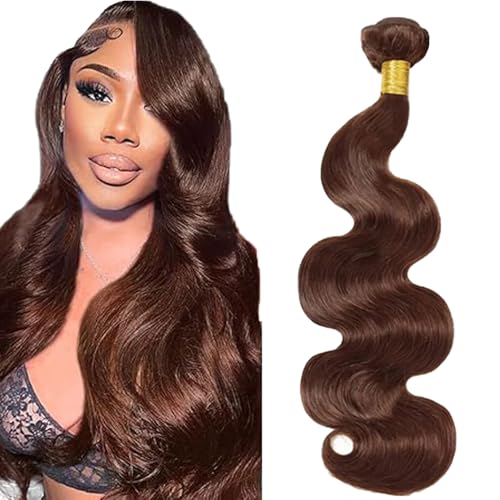 Tuheerst 24 Inch Body Wave Human Hair Bundles #4 Chocolate Brown Menschliches Haar Human Hair Extensions Unprocessed Echthaar Tressen Double Weft Remy Hair for Woman 100g/pc von Tuheerst